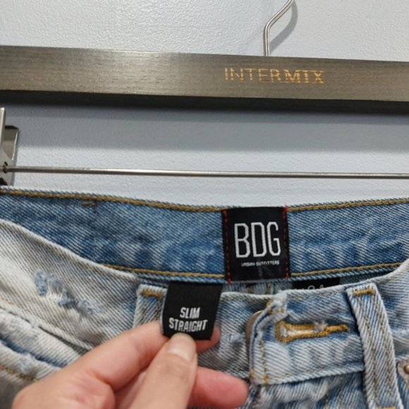 BDG Slim Straight Denim Jeans Size 24 - Picture 2 of 8